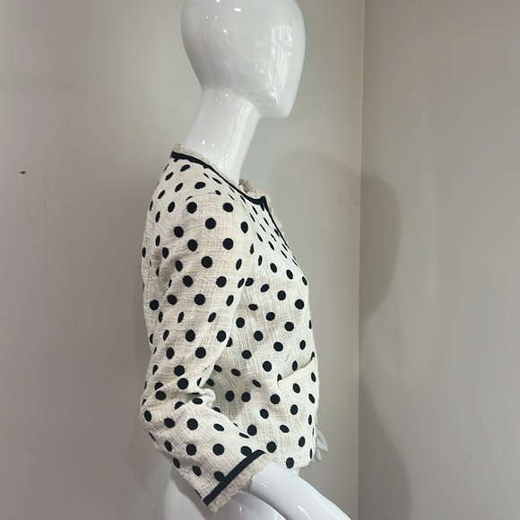 J. Crew Polka Dot Textured Tweed Blazer Jacket - Picture 8 of 14